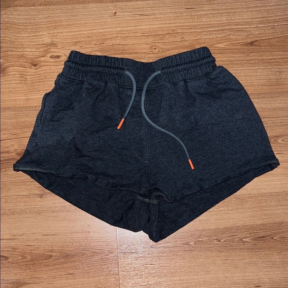 XS Women's Charcoal Elastic-Waist Lounge Shorts